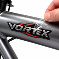 Autocollant de transfert UV DTF personnalisé, effet 3D en relief, pour cadre de vélo métallique et équipement de plein air