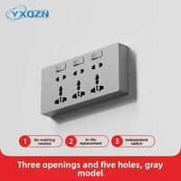 Konverter Soket Ekstensi Gaya Inggris Multifungsi GFCI WIFI untuk Penggunaan Rumah Tangga Stopkontak Multi-port Daya Tinggi USB Buatan Cina