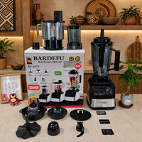En stock, mixeur Bardefu 5072 8 en 1, 9500W, 4L, usage commercial et hôtelier, multifonction, boîtier en acier inoxydable, mixeur alimentaire électrique