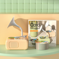 Juguete educativo de plástico para niños, reproductor de música, gramófono, tarjetas de rompecabezas con cuentos para la educación temprana