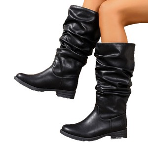 Bottes hautes pour femmes, bottes de cow-boy occidentales, bottes décontractées à enfiler, bottes de cavalier pour toutes les saisons - Product Image 5