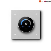 Thermostat intelligent ZigBee à bouton rotatif 10A, panneau PC 3 interrupteurs type 86, interrupteur de climatisation avec commande vocale Wi-Fi pour maison intelligente