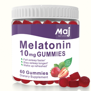 Auf Lager: Schlaf-Gummibärchen-Nahrungsergänzungsmittel mit <span class=keywords><strong>Melatonin</strong></span> 10mg für Erwachsene, Vegane Bio-Vitamin-<span class=keywords><strong>Melatonin</strong></span>-Gummis zur Schlafunterstützung - Product Image 1