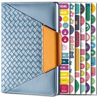 Libreta Planificadora de Gestión del Tiempo, Plan Mensual, Libro de Presupuesto, Agenda Semanal Sin Fechar, Cubierta de Cuero Sintético, Regalo Inalámbrico