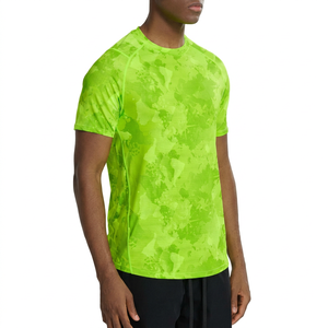 Camiseta Deportiva de Verano para Hombre, Cuello en V, Sin Mangas, Color Verde Neón, Estilo Vintage, Ecológica, 100% Algodón, Impresión por Sublimación, Secado Rápido, Informal - Product Image 1