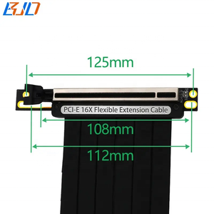 90 độ <span class=keywords><strong>PCI</strong></span> <span class=keywords><strong>Express</strong></span> 3.0 16X khe cắm để <span class=keywords><strong>PCI</strong></span>-E X16 Card đồ họa GPU Extender Riser cáp mở rộng 20cm 30cm 40cm 50cm 60cm 80cm - Product Image 5