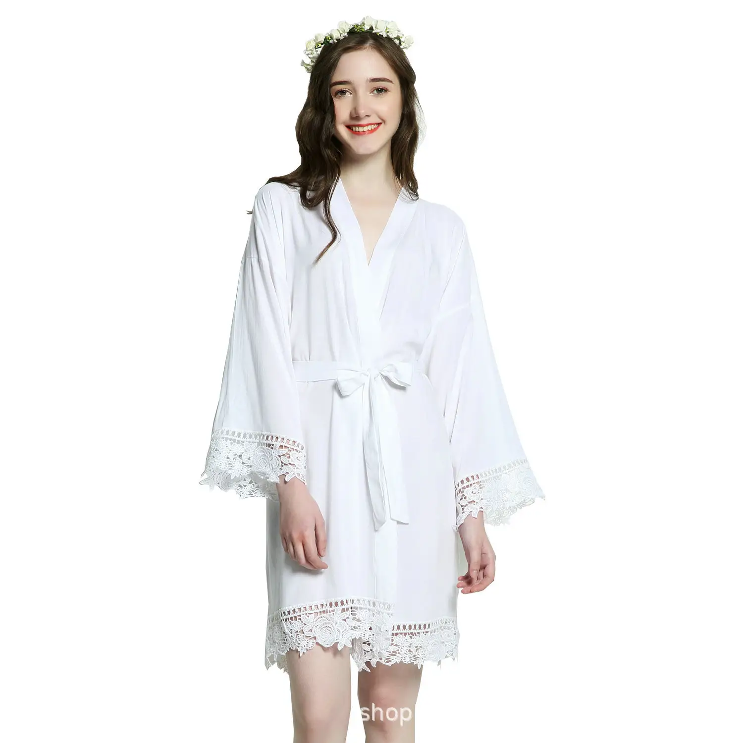 कपास मिलान फीता Nightgown ब्राइडल गाउन रेशम साटन गाउन पजामा स्वस्थ आरामदायक Nightdress