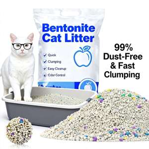 Litière pour chat en bentonite de sodium en forme de boule, ODM/OEM, haute qualité, forte désodorisation, jetable dans les toilettes, 99 % sans poussière - Product Image 1