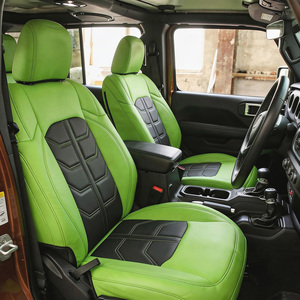 <span class=keywords><strong>Coprisedili</strong></span> in Pelle Personalizzati GANE per <span class=keywords><strong>Jeep</strong></span> Gladiator/Wrangler, Verde e Nero, Traspiranti, Antimacchia, per Tutte le Stagioni, di Lusso - Product Image 3