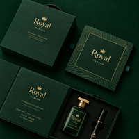 Boîte d'emballage cosmétique de luxe personnalisée pour parfum et crème pour les yeux avec fermeture magnétique et estampage à chaud doré pour les marques de beauté