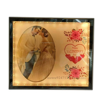 Nouvelle lumière chaude LED lampe de table cadre Photo lampe LED cadre Photo avec miroir anniversaire cadeau de mariage cadre Photo personnalisé