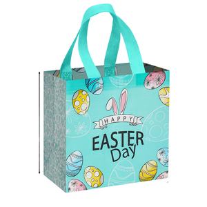 Bolsa de Regalo de Tela No Tejida Laminada Reutilizable con Logotipo Personalizado para Pascua - Product Image 1
