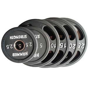 Rubber Bumper Plate <b>Set</b> for Competition <b>Weight</b> <b>Lifting</b> with Free <b>Weight</b>-Universal Use 2.5-25kg Range 20kg Included - Product Image 4