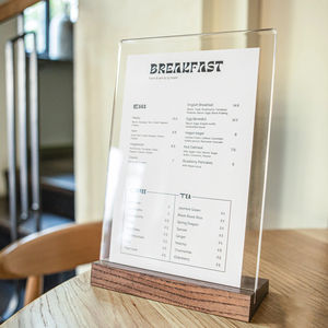 رباعي بقاعدة خشبية واضحة من أجل مطعم وفندق وبار قهوة - Product Image 4