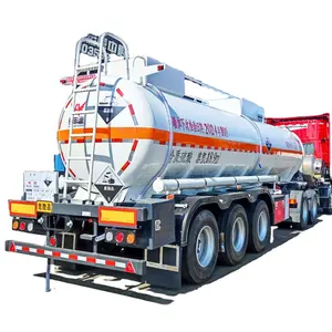 Remolque cisterna de aceite de palma crudo de 44 metros cúbicos de tres ejes, remolques cisterna de combustible de acero, semirremolque de camión líquido