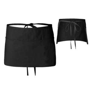 定制涤纶腰围围裙，男女通用，带 <span class=keywords><strong>3</strong></span> 个口袋，服务员半短围裙，带超长肩带，适用于餐厅 - Product Image 6