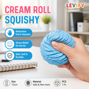 Jouet Squishy en forme de rouleau de crème, à récupération lente, anti-stress, doux à presser, sûr et non toxique, <span class=keywords><strong>pour</strong></span> enfants et adultes, idéal comme cadeau de fête - Product Image 4
