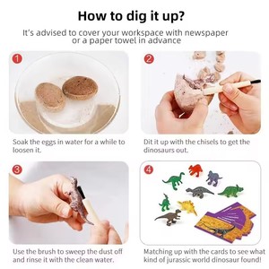 Vendita calda <span class=keywords><strong>Dig</strong></span> uova di dinosauro Kit Break scopri 12 simpatici dinosauri-pasqua archeologia scienza giocattoli staminali per bambini - Product Image 5