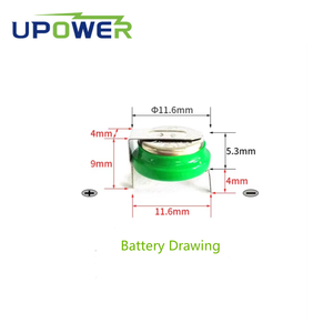 ULi 1.2V Ni-MH <strong>40mAh</strong> 40H Rechargeable <strong>Button</strong> Cell <strong>Battery</strong> Pack B40H 60mAh 80mAh 160mAh with OEM Nickel Tabs - Product Image 2