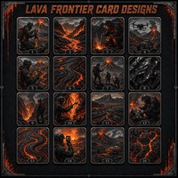 Carte de collection en métal personnalisée Série Lava Frontier Impression haute définition Cadeau souvenir OEM ODM