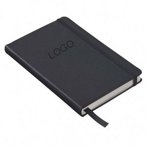 Black Custom Digital Printing Ruled Lined 100 Sheets A5 Hardcover PU Leather <b>Journal</b> Notebook with Thermal Binding for Students - Product Image 4