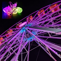 Source de lumière ponctuelle extérieure SHIJI 60 mm, pixels LED RVB programmables pour l'éclairage des manèges de fête foraine