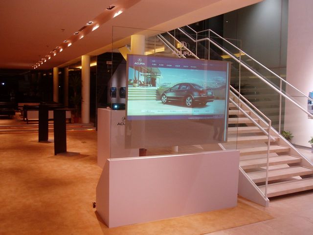 Professional Grade Rear Projection Film Retail Window Holographic Window Film Glass Projection Film Multi-color Optional