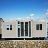 Maison conteneur préfabriquée moderne de 20 et 40 pieds, prête à l'emploi, avec salle de bain extensible, en acier, portable, pour hôtel, cuisine, bureau, bâtiment