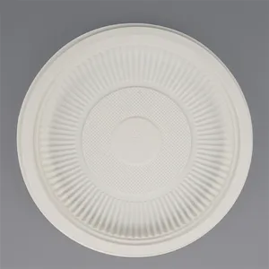 Biodegradable Disposable 6 7 9 Inch Cornstarch Corn Starch CPLA Plastic Round Plates