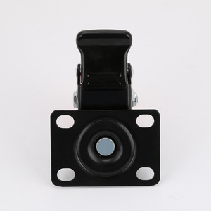 Swivel Caster Wheel 2 Inch Orange PP With Brake Industrial Furniture Use Ball Bearing Firm Tread - Product Image 3