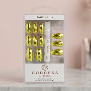 HGOD0042 Ensemble d'ongles artificiels Goddess de haute qualité, faits à la main, à presser, longs et carrés, tendance - Product Image 2