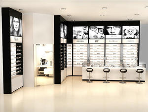 معرض متجر البصرية الداخلية تصميم زخرفة الأثاث مخصص نظارات عرض خزانة حائط ل النظارات الشمسية مول كشك - Product Image 4