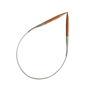 Aiguille à tricoter circulaire en bambou carbonisé de 40 cm <span class=keywords><strong>pour</strong></span> chaussettes et <span class=keywords><strong>manches</strong></span>, avec fil d'acier - Product Image 5