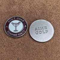 Marqueur de balle de golf magnétique OEM ODM 25 mm, écologique, durable, impression UV émaillée, cadeau pour club de golf