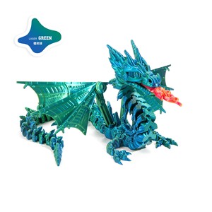 Feeron - Dragon mécanique imprimé en 3D en PLA, robot dinosaure articulé ailé, jouet fantastique cracheur de feu - Cadeau unique et durable pour - Product Image 6