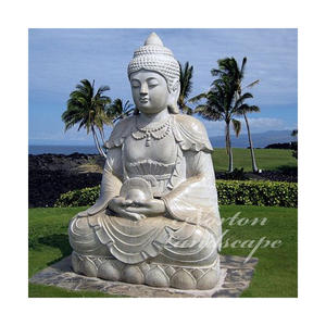 Grande jardim ao ar livre Zen pedra Buda mármore sentado Senhor Buda budista estátuas para venda - Product Image 5