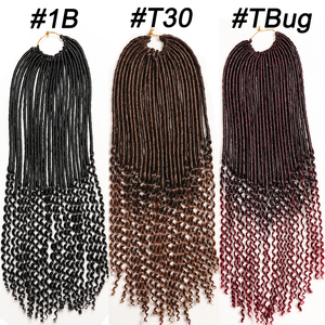 Belleshow venta al por mayor 18 pulgadas ganchillo extensiones de cabello Afro trenzas para mujer diosa de locs - Product Image 5