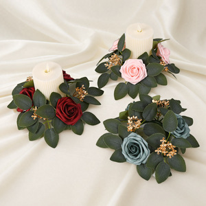 Guirnalda de Rosas Artificiales para Mesa, Decoración Circular para Fiesta de Halloween, Diámetro de 27 cm, Tela, Plástico y Espuma - Product Image 2