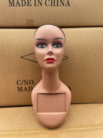 Buste de mannequin en plastique durable de grande taille pour perruques et accessoires, support vertical réaliste grande taille pour usage professionnel