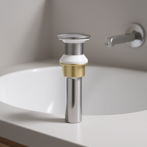 Siphon de lavabo en acier inoxydable chromé 83 mm, anti-corrosion, design moderne - Product Image 2