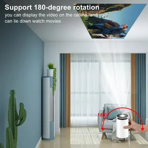 Transpeed Projector 4K <span class=keywords><strong>Android</strong></span> 11 Hy300 Dual Wifi6 200Ansi Allwinner H713 Bt5.0 1080P 1280*720P Bioscoop Buiten Draagbare Projetor - Product Image 5