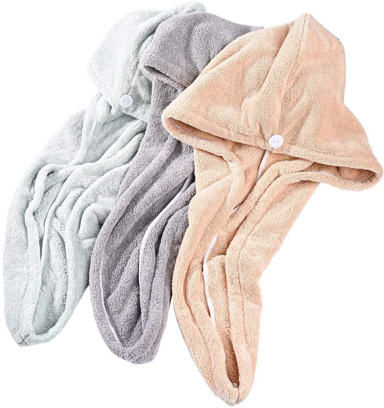 BSCI Microfiber Hair Towel Wrap, Women Magic Rapid Hair Drying Towel Super Absorbent Dry Hair Cap