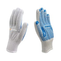 Guantes de PVC Antideslizantes con Puntos, Forro de Algodón, Flexibles y Absorbentes del Sudor para Instrumentos e Inspección de Calidad