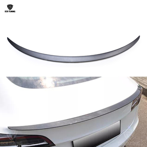 Aileron de <span class=keywords><strong>coffre</strong></span> arrière en fibre de carbone noir mat pour <span class=keywords><strong>Tesla</strong></span> <span class=keywords><strong>Model</strong></span> <span class=keywords><strong>3</strong></span> Sedan, spoiler électrique pour toit de voiture - Product Image 1