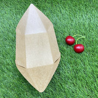 Plateau à frites en papier kraft Contenants de bateau pour frites