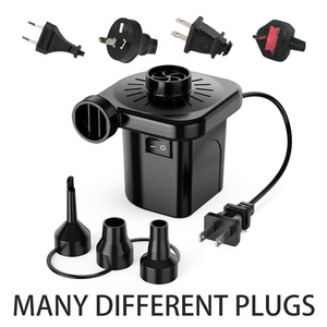 Pompe à air électrique à remplissage rapide avec 3 embouts, AC 110V-220V, gonfleur/dégonfleur portable pour articles gonflables - Product Image 5