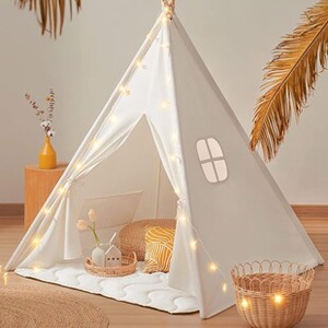 Tienda de Juegos Infantil de Algodón Blanco Personalizada, Tipi Suave <span class=keywords><strong>para</strong></span> Niñas, Regalo de <span class=keywords><strong>Cumpleaños</strong></span> - Product Image 2