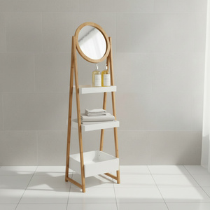 <span class=keywords><strong>Étagère</strong></span> en bambou classique à 3 niveaux, non pliable, multifonctionnelle, pour le salon - Product Image 3