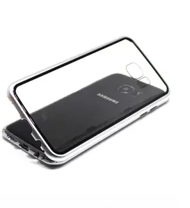Магнитный металлический корпус и чехол для телефона из закаленного стекла для Samsung с защитой от падения, защита от ударов,