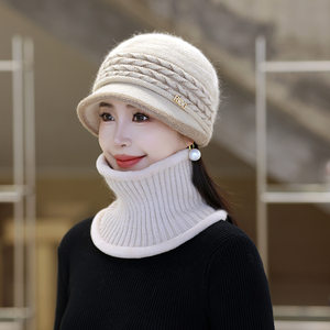 <span class=keywords><strong>Ensemble</strong></span> bonnet et <span class=keywords><strong>écharpe</strong></span> et chapeau pour femmes, anti-froid, d'hiver, à la mode et bon marché - Product Image 6